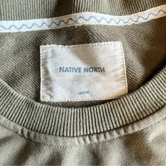 Native North L5 Track Crew Neck in Green - Picture 8 of 12